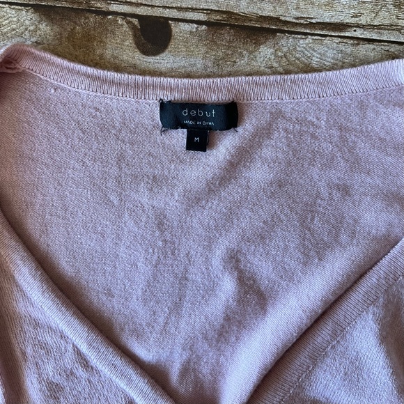 Debut Medium Womens Pink Cardigan Sweater - Picture 7 of 7